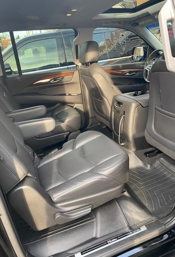 Luxury seats of a modern black SUV